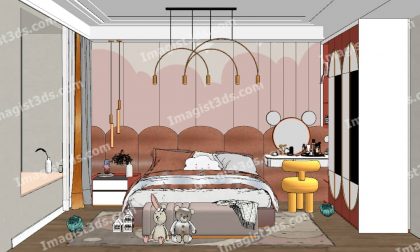 #010023 - Children's Bedroom 3D Models