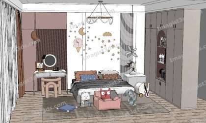 #010028 - Children's Bedroom 3D Models