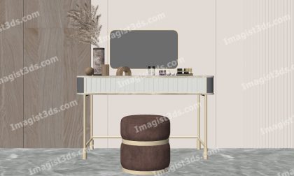 #059003 - Dressing Table 3D Model