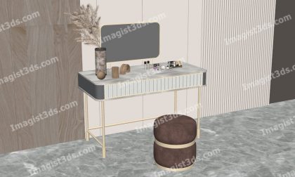 #059003 - Dressing Table 3D Model