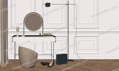#059004 - Dressing Table 3D Model