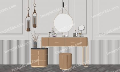 #059005 - Dressing Table 3D Model