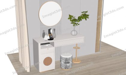 #059009 - Dressing Table 3D Model