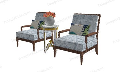 #031406 - Armchair 3D Model