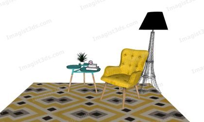 #031407 - Armchair 3D Model