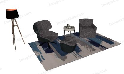 #031408 - Armchair 3D Model