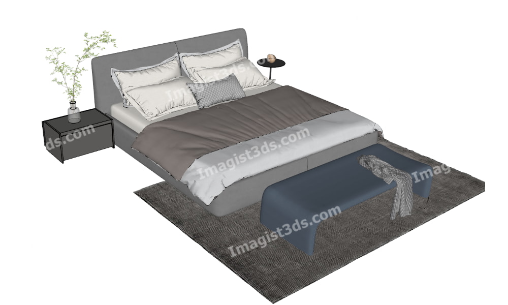 imagist3ds.com bed 3d model #020105-3