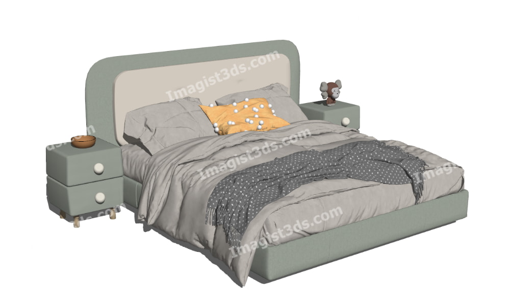 imagist3ds.com bed 3d model #020107-1