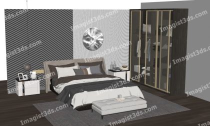 #020094 - Beds 3D Model