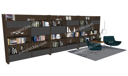 #057003 - 3D Bookshelf