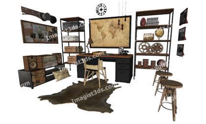 #057007 - 3D Bookshelf