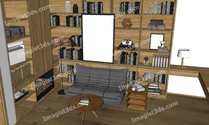 #057013 - 3D Bookshelf