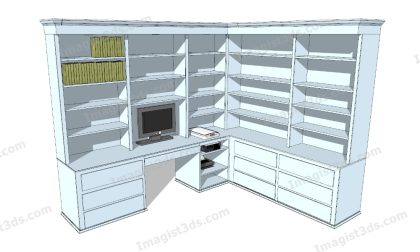 #057016 - 3D Bookshelf