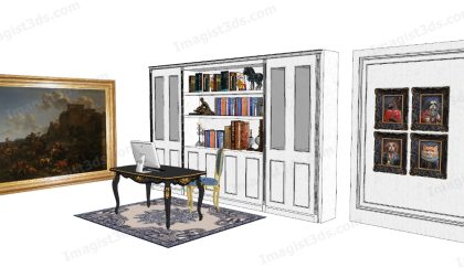 #057023 - 3D Bookshelf