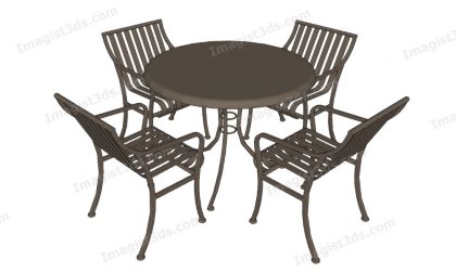 #070148 - 3D Dining Table & Chairs