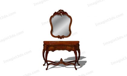 #059011 - Dressing Table 3D Model