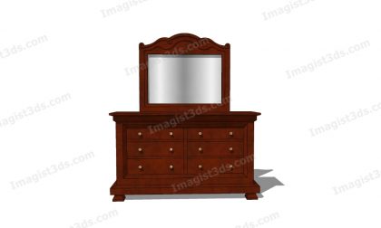 #059013 - Dressing Table 3D Model
