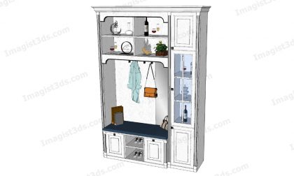 #054109 - Hallway Cabinet 3D Models