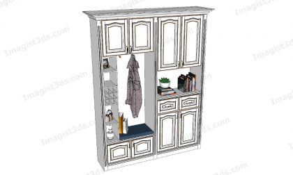 #054111 - Hallway Cabinet 3D Models