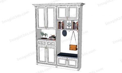 #054112 - Hallway Cabinet 3D Models