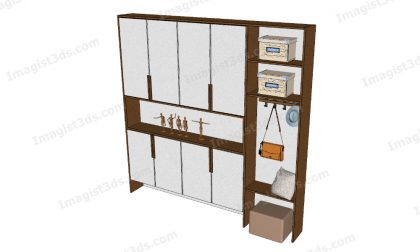 #054119 - Hallway Cabinet 3D Models