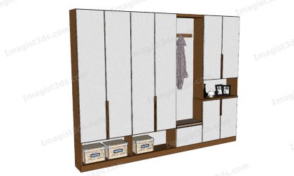 #054120 - Hallway Cabinet 3D Models