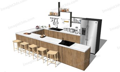 #071018 - 3D Kitchen