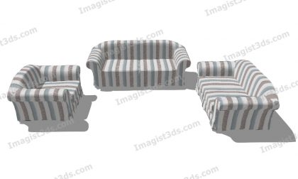 #030168 - L-Shaped Sofa 3D Model