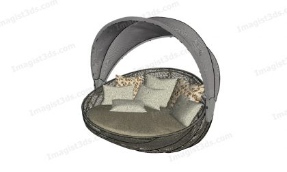#030313 - Daybed 3D Model